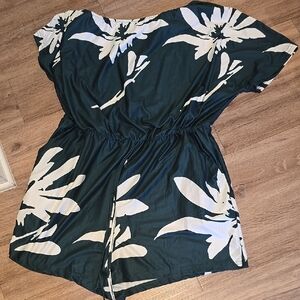 Floral Print Dress in Black and White